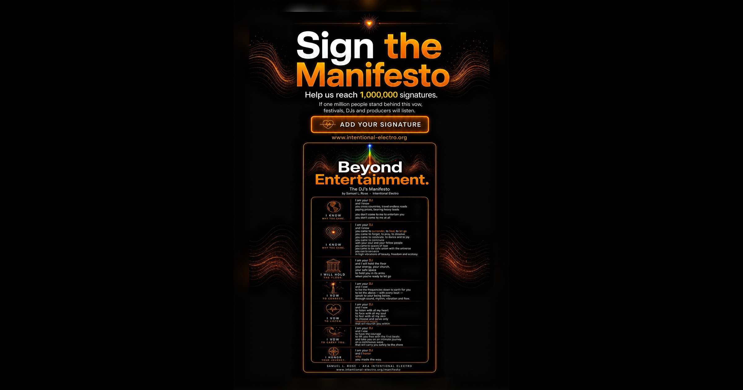 Intentional Electro manifesto share visual